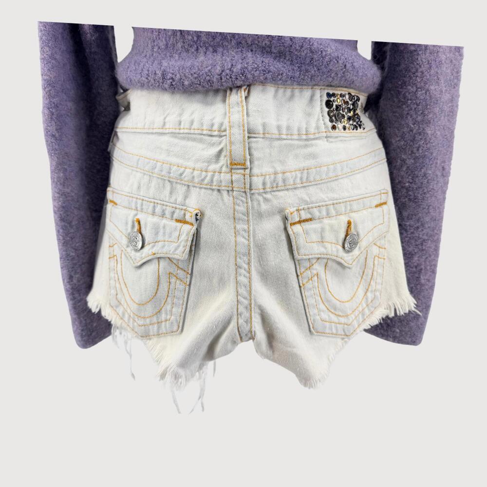 True Religion Keira Low Rise Cutoff Shorts Y2K 27